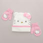 Toddler Girl Hello Kitty(R) Plush Bow Hat & Mitten Set - image 1