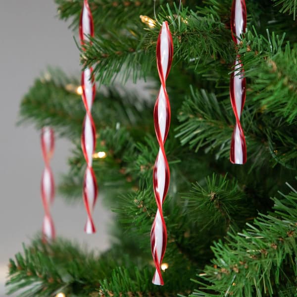 Northlight Seasonal 6ct. Red/White Swirl Christmas Ornaments