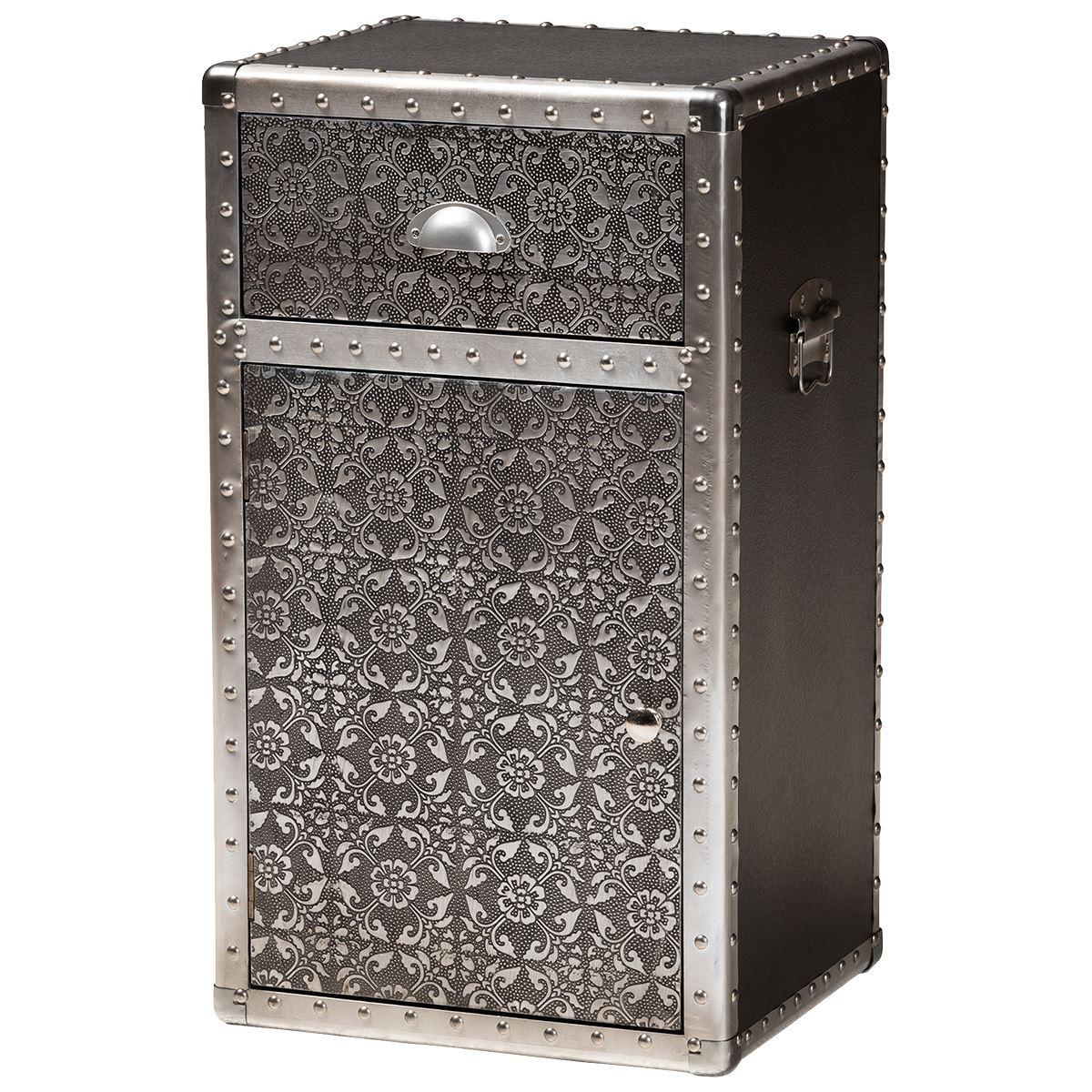 Baxton Studio Cosette Collection Floral Accent Cabinet