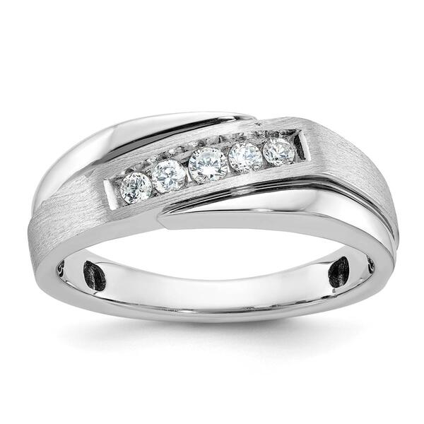 Mens Gentlemens Classics&#40;tm&#41; 14kt. White Gold 1/4ctw. Diamond Ring - image 