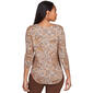 Petite Emaline Key Items Geo 3/4 Sleeve V-Neck Blouse - image 2
