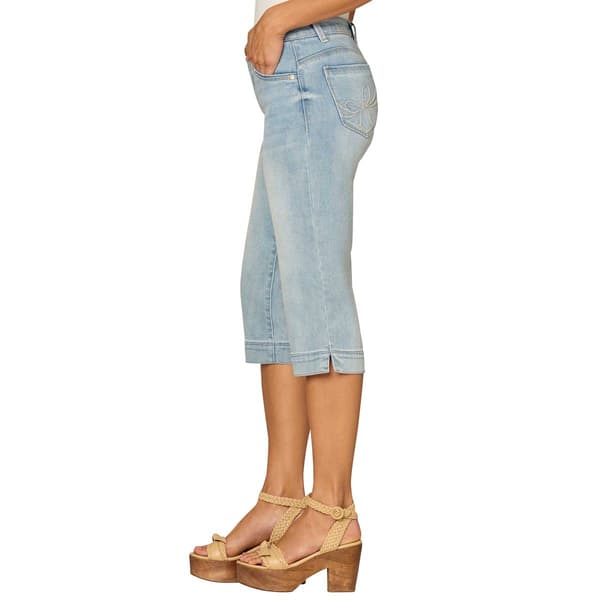 Womens Democracy “Ab”solution® Mid Rise Side Slit Jean Capris