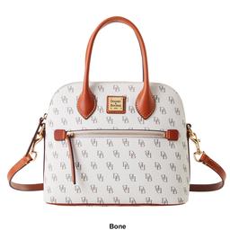 Dooney & Bourke Domed Satchel with Logo Print