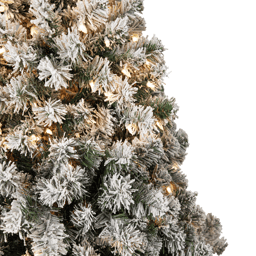 Northlight 4.5ft. Pre-Lit Flocked Winema Pine Christmas Tree