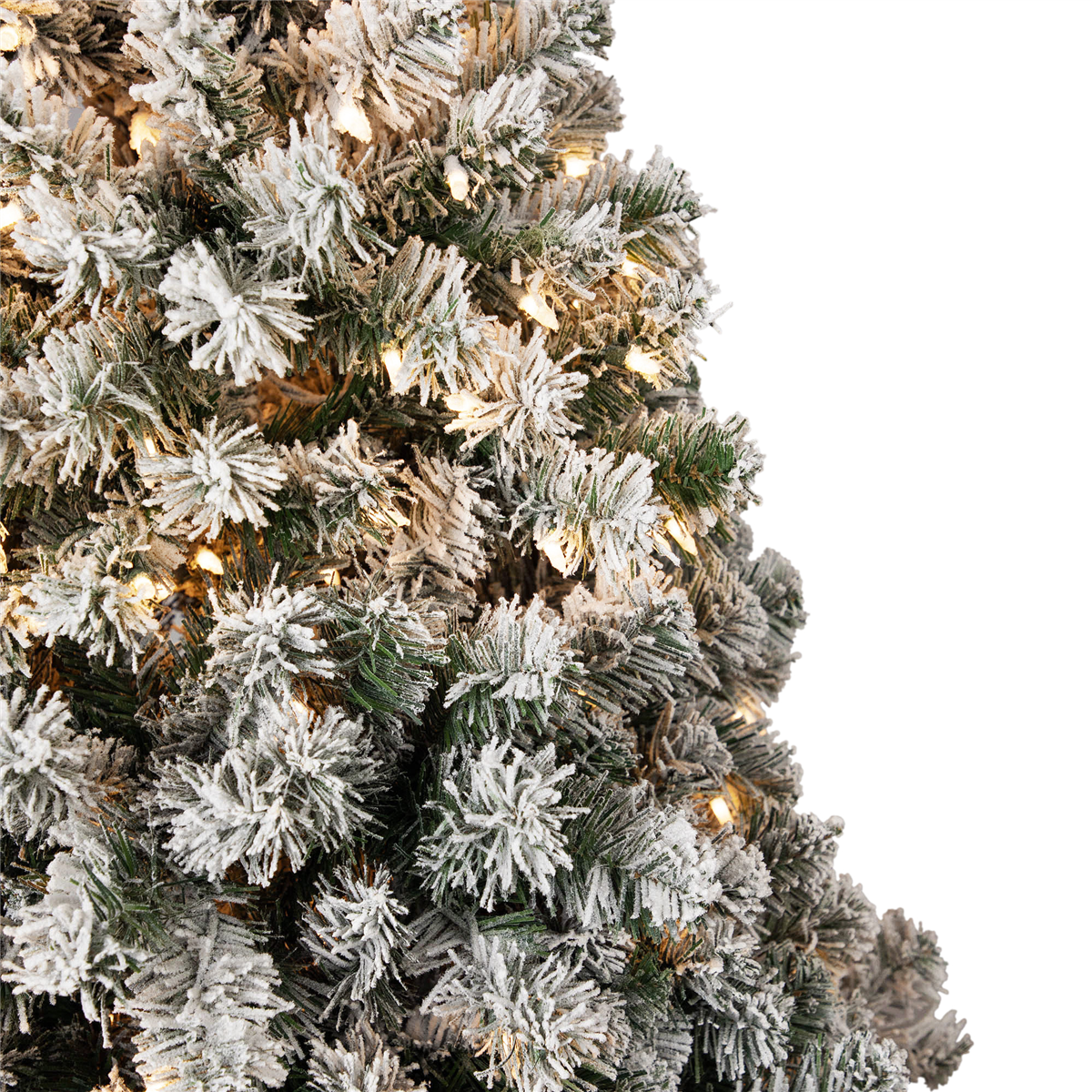 Northlight 4.5ft. Pre-Lit Flocked Winema Pine Christmas Tree
