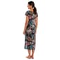 Womens Connected Apparel Short Sleeve Tropical Midi Sarong Dress - image 2