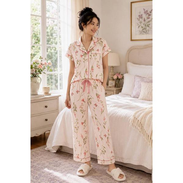Petite Dreaming of Jules Short Sleeve Floral Pajamas Set