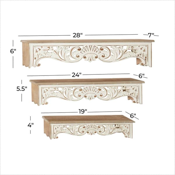 9th & Pike® Wood Wall Shelves - Set Of 3