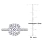 Sterling Silver 1 3/8ctw. Created White Morganite Halo Ring - image 4