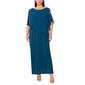 Plus Size MSK Rhinestone Trim X Back Evening Dress - image 1