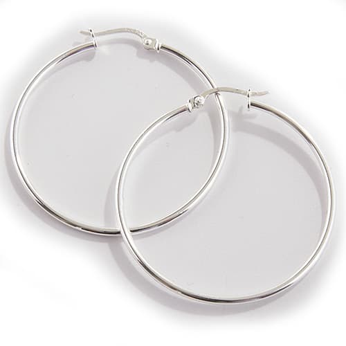 Sterling Silver Hoop Earrings - image 