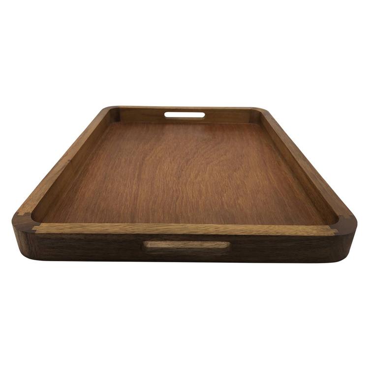 Kalmar Home Acacia Wood Rectangular Serving Tray