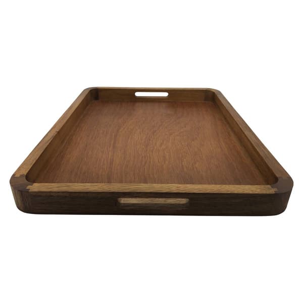 Kalmar Home Acacia Wood Rectangular Serving Tray