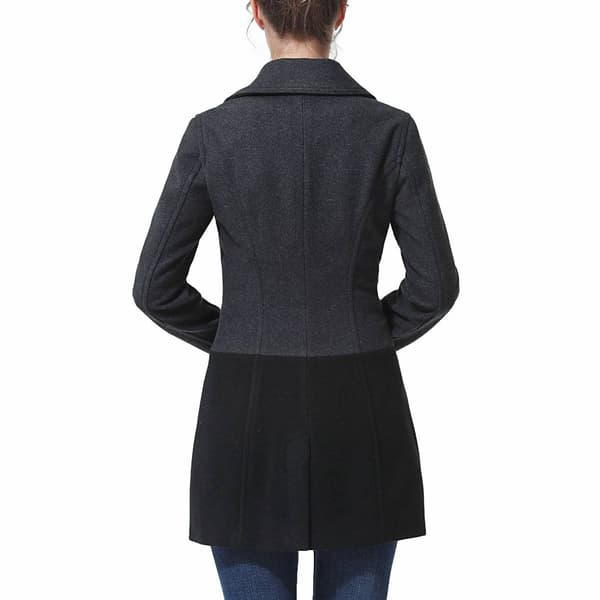 Womens BGSD Color Block Wool Peacoat