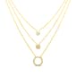 Creed Gold Plated Triple Layer Disc Necklace - image 1