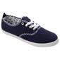 Womens Ashley Blue Navy with Stripes Canvas Fashion Sneakers - image 1