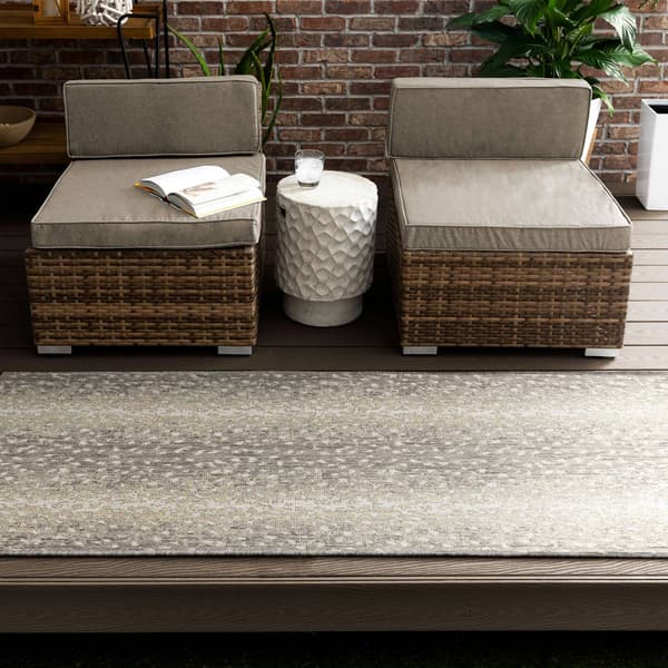 Mohawk Home Antelope Print Light Grey Runner