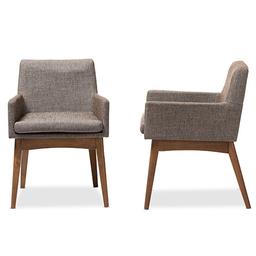 Baxton Studio Nexus Arm Set of 2 Chairs