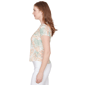 Womens Emaline Key Items Short Sleeve Textured Abstract Blouse - image 4