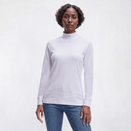 Petite Hasting & Smith Long Sleeve Lurex Snowflakes Tee