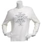 Womens Retrology Long Sleeve Lurex Snowflake Crew Neck Sweater - image 1