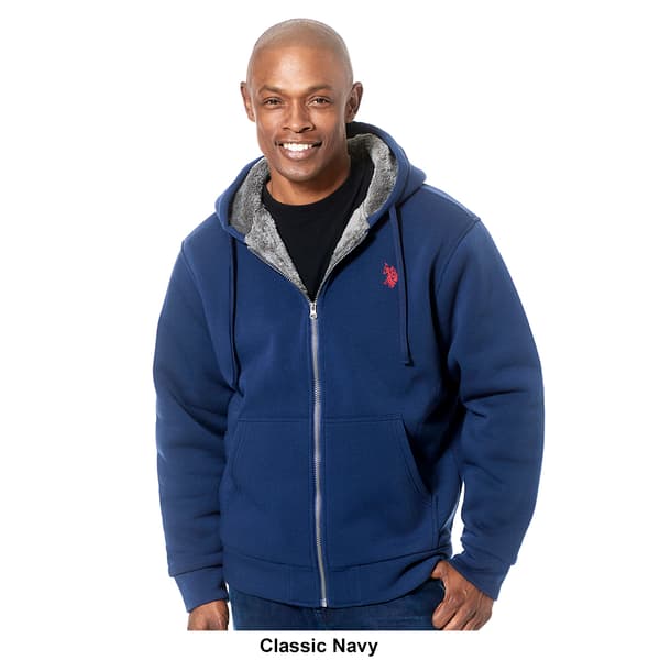 Mens U.S. Polo Assn.&#174; Solid Sherpa Lined Hoodie