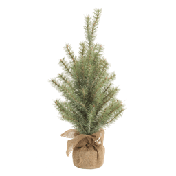 Melrose 24in. Glittered Pine Tree in Burlap