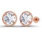 Gemstone Classics(tm) Rose Gold White Sapphire Earrings - image 1