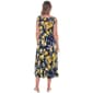 Womens Perceptions Sleeveless Pintuck Ruched Waist Midi Dress - image 2