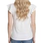 Womens NY Collection Flutter Cap Sleeve Lace Trim Blouse - image 2
