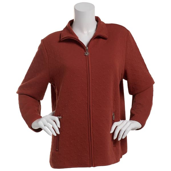 Womens Hasting & Smith Solid Quilted Zip Jacket - image 
