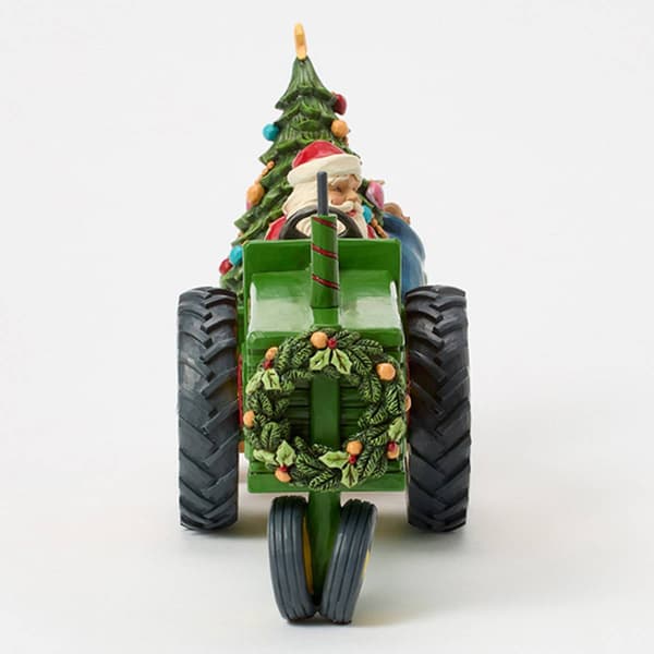 Jim Shore Heartwood Creek Santa on Tractor Christmas Figurine