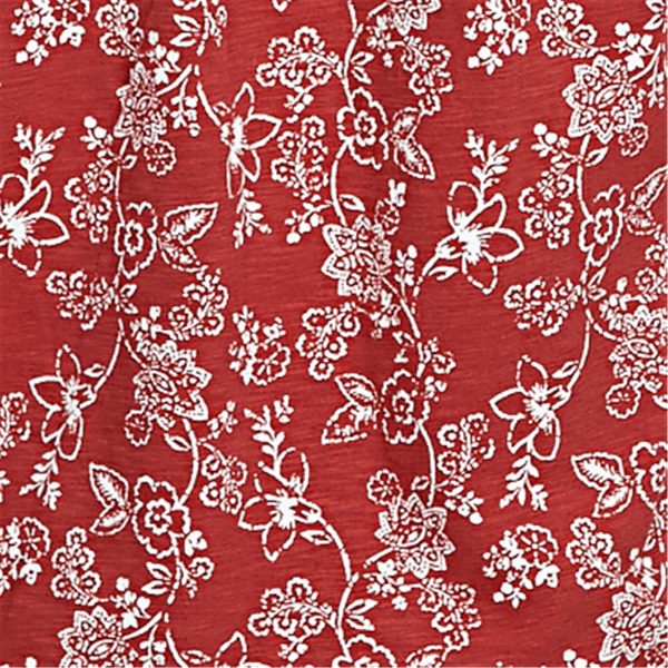 Petite Ruby Rd. Romance On The Ranch Ruffle Neck Floral Blouse