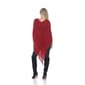 White Mark Asymmetrical Hem Poncho Sweater - image 2