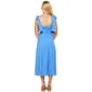 Juniors Trixxi Solid Linen Tie Sleeve Molly Midi Side Slit Dress - image 2