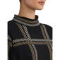 Womens Jones New York Long Sleeve Plaid Funnel Neck Sweater - image 4