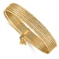 Gold Classics(tm) 14kt. Gold Dangle Heart Set of 7  Textured Bangles - image 1
