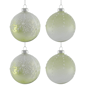 Northlight 4ct. Snowflakes Shiny Glass Ball Christmas Ornaments - image 2