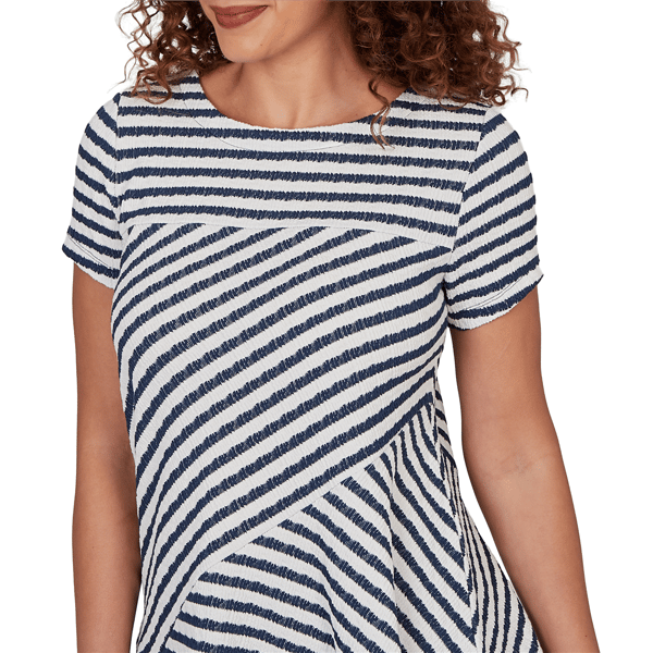 Womens Skye’s the Limit Summer Spice Stripe Knit Blouse