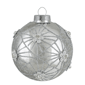 Northlight 4ct. Glittered Floral Christmas Glass Ball Ornaments - image 2