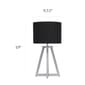 Simple Designs Interlock Triangular Wood Fabric Shade Table Lamp - image 4