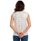 Womens Como Blu Crochet Trim Knot Front Paisley Blouse - image 2