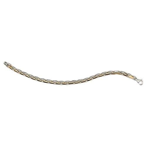 Mens Gentlemen's Classics(tm) Two-Tone Steel Link Bracelet - image 