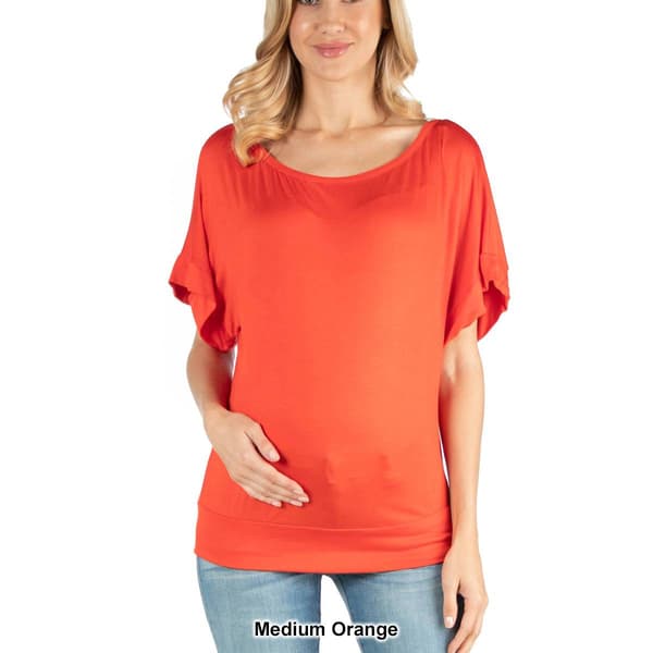 Womens 24/7 Comfort Apparel Dolman Maternity Top