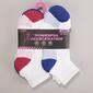 Womens Powerful Acceleration 6pk. Cushioned Stripe Quarter Socks - image 1