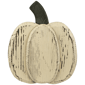 Northlight Small Wooden Fall Harvest Pumpkin with Stem - 10.5in. - image 2