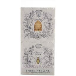 Thirstystone 4pk. Queen Bee Square Coaster Set