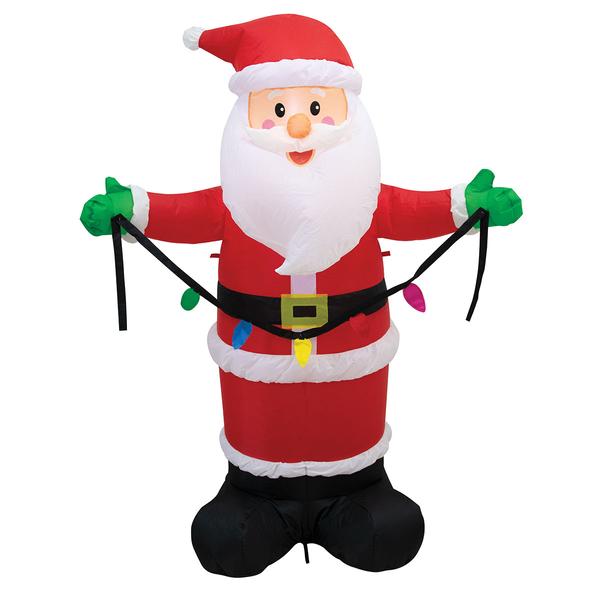 Inflatable 4ft. Santa with Light String - image 
