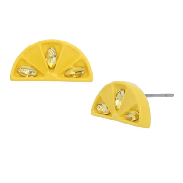 Betsey Johnson Lemon Stud Earrings - image 