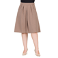 Plus Size 24/7 Comfort Apparel Pleated Knee Length Pocket Skirt - image 1